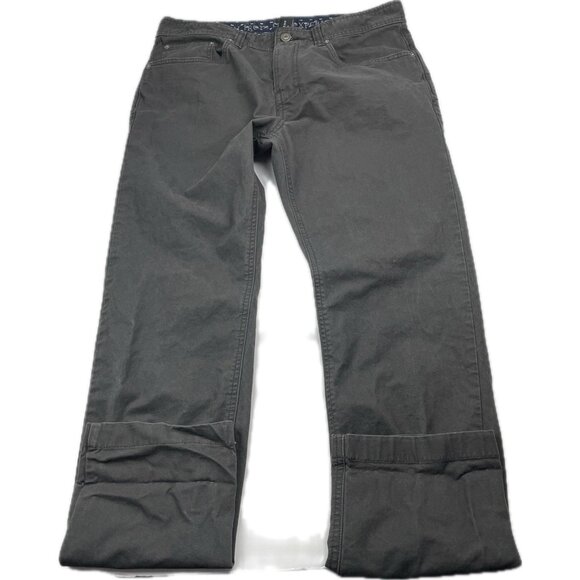 Prana Pants Mens 33x32 Brion Slim Gray  Hiking Stretch Outdoor Casual M4BN32312 - Picture 3 of 16